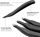 Early Buy 6 Pack Magnetic Staple Remover Rubberized School Office Home Black view 3