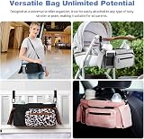 Tyuodna Baby Pram Bag Stroller Organiser with 2 Insulated Cup Holders Black view 5