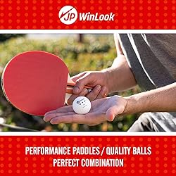 JP WinLook Ping Pong Paddles Set of 2 - Portable