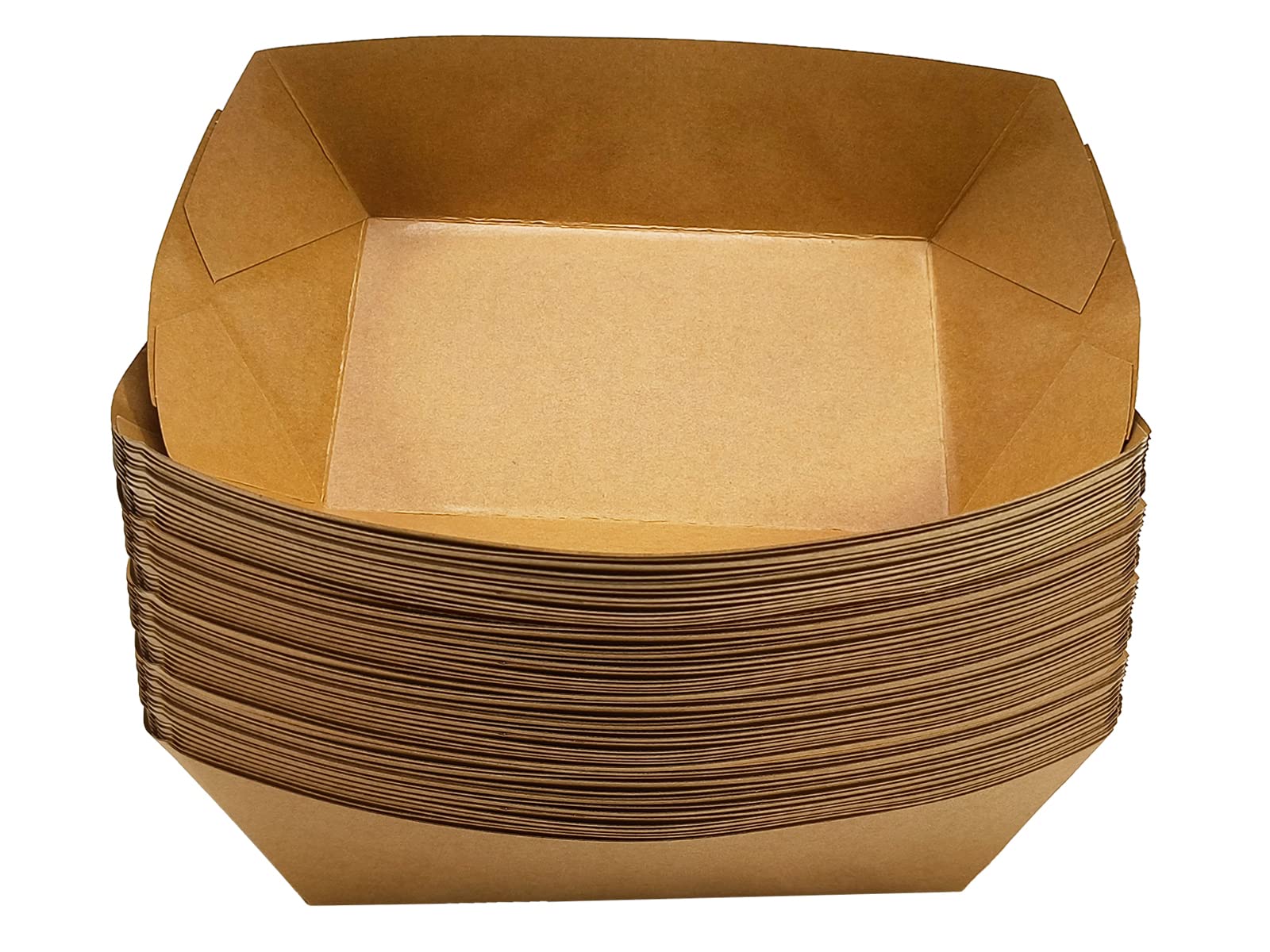 Photo 1 of PQZKLDP 50pcs Disposable Nacho Trays, 4LB Capacity, Eco-Friendly Paper Food Trays, Nacho Boats for Parties, Catering, and Events