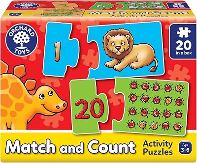 Orchard Toys Match and Count Educational Puzzles 1-20 20 Pairs 3+