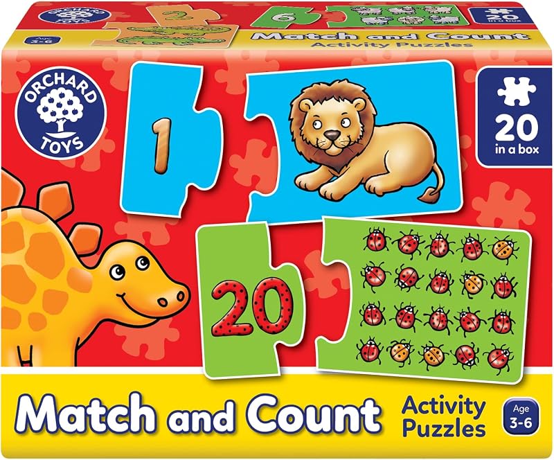 Orchard Toys Match and Count Educational Puzzles 1-20 20 Pairs 3+