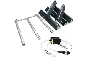 Utheer Grill Replacement Parts for Weber Spirit and Spirit II 300 Series, 15.3" Flavorizer Bars, 18" Grill Burner and Ignitor Kit for Weber Spirit E310, E320, S310 with Front Control, 7636, 69787