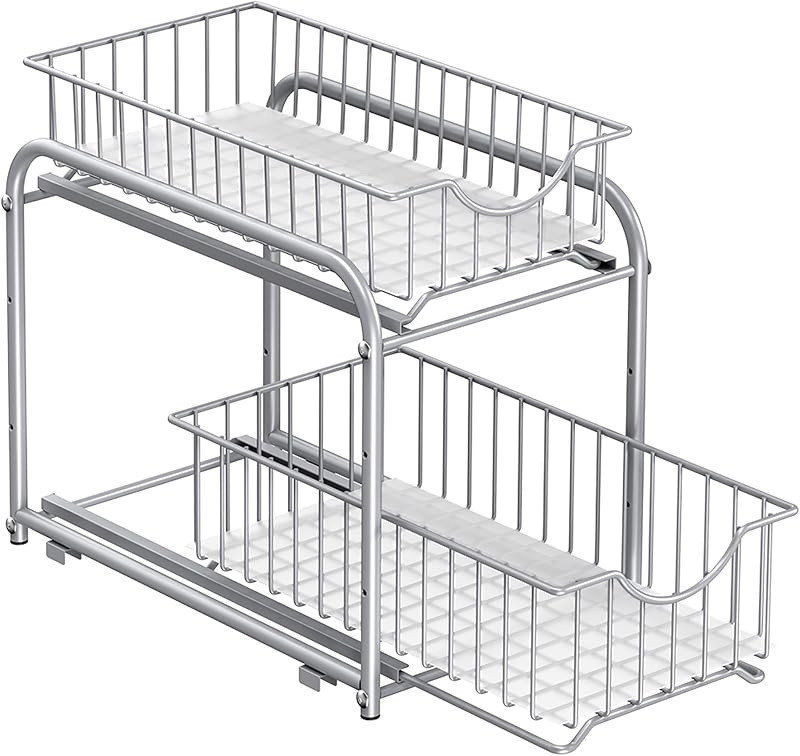 Organizzatore da Cucina, Scaffale a 2 Ripiani Estraibili