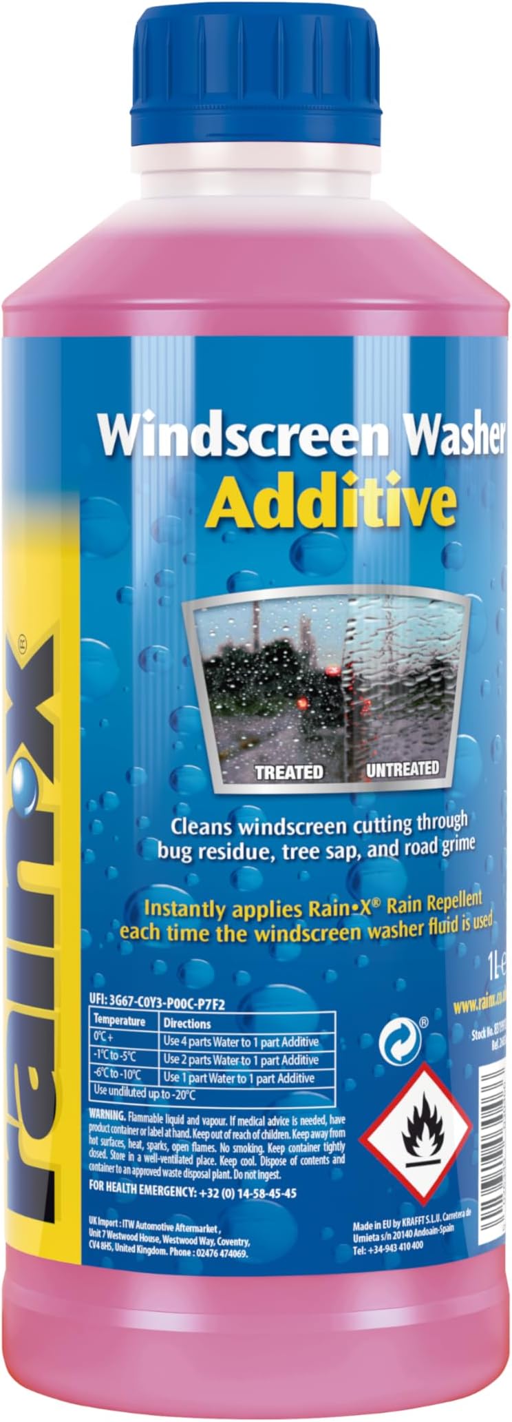 Rain-X 831991L Windscreen Washer Additive 1 Litre
