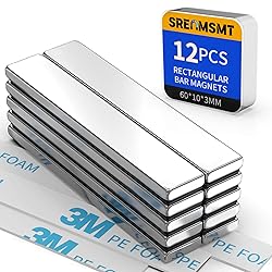 SRENMSMT Powerful Neodymium Bar Magnets, 12 Pack