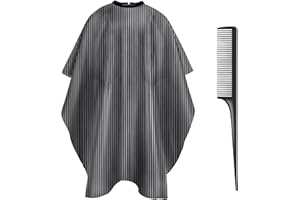NICEMOVIC Hair Cutting Cape with Hair Combs, Barber Cape, Professional Barber Accessories Haircut Salon Supplies for Men Women (Stripe)