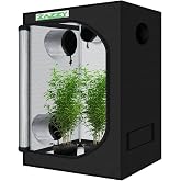 zazzy Hydroponic Grow Tent, 24"x36"x60" Reflective Mylar Grow Tent | with Easy View Observation Window &amp; Floor Tray,100% Reflective Mylar Interior, Sturdy Frame for Indoor Plants