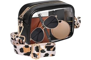 Vangue Clear Purse for Women Stadium Approved, Clear Crossbody Bag with Adjutable Strap, Transparent Bag for Sports Concert