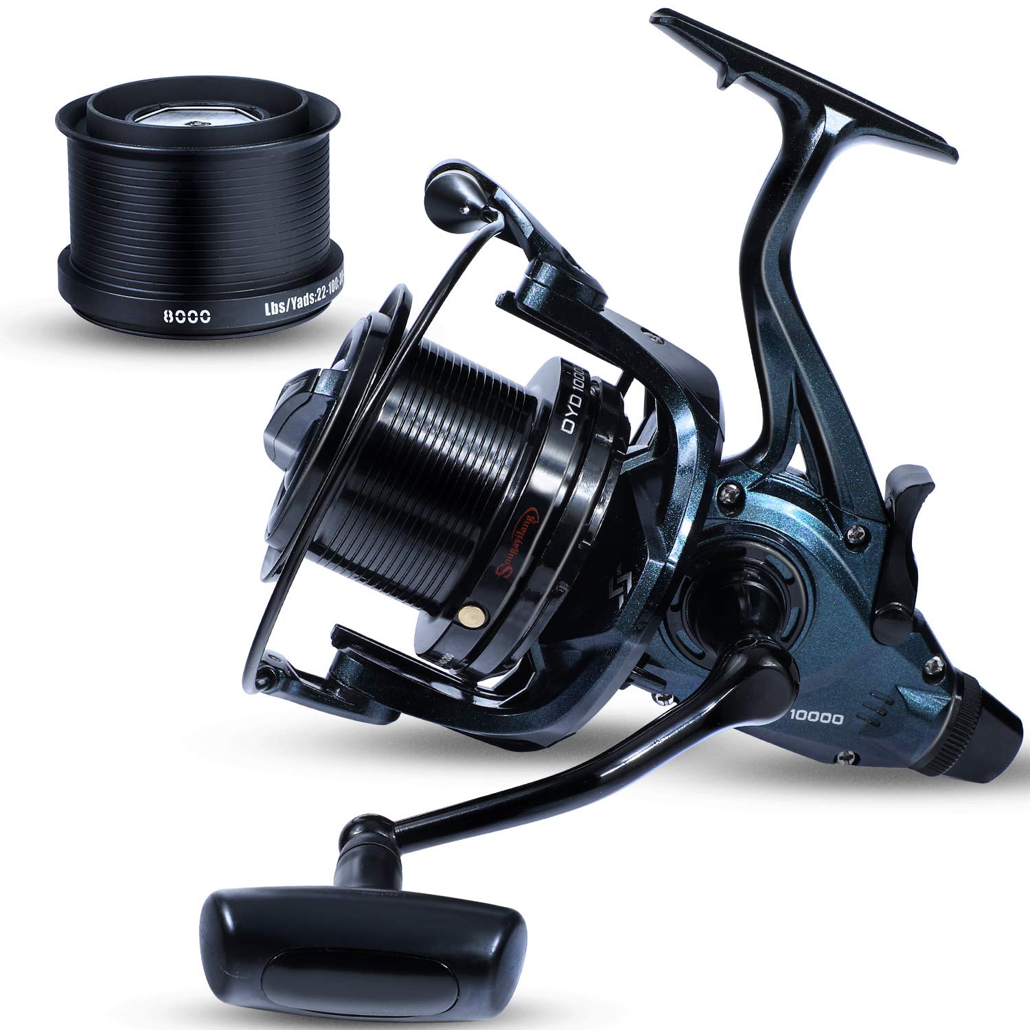 Sougayilang Carp Fishing Reel, Ultra-powerful Smooth Spinning Reel 13+1BB Metal Body 9000/10000/12000 Surf Fishing Reels for Saltwater and Freshwater-10000