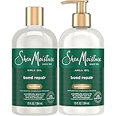 SheaMoisture Shampoo & Conditioner, Amla Oil, Bond Repair Hair Treatment for Dry, Damaged Hair, Anti-Frizz Products for Curly Hair, 13 Oz Ea