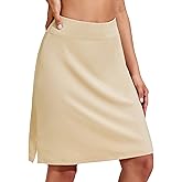 COOrun Women's 20" Knee Length Skorts Skirts Athletic Tennis Skorts Long Golf Skirt with Pockets Modest Skirts
