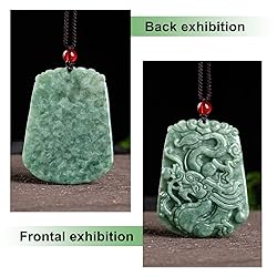 BJIMIDTI Dragon Jade Pendant Necklace for Men Women