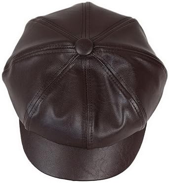 leather ascot cap