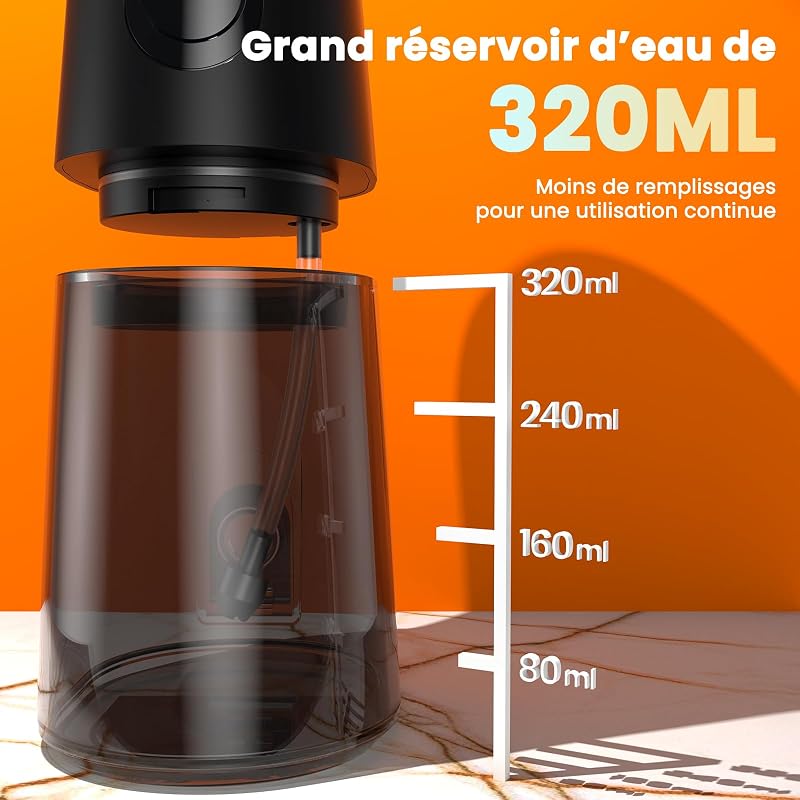 Jet Dentaire Hydropulseur et Irrigateurs 4 Modes Sans Fil Noir Obsidienne