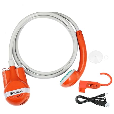 BATHWA Campingdusche mit Tauchpumpe, Tragbar Outdoor Dusche Wasserpumpe für Camping - Auto - Outdoor Mobile Dusche Reisedusch