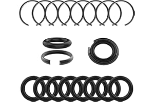 TIMSEC 10 Packs Impact Retaining Ring Clips with O-Rings, 1/2" Friction Rings Socket Retainer Kit for Electric & Pneumatic Impact Wrench, Square Drive Replacement Parts