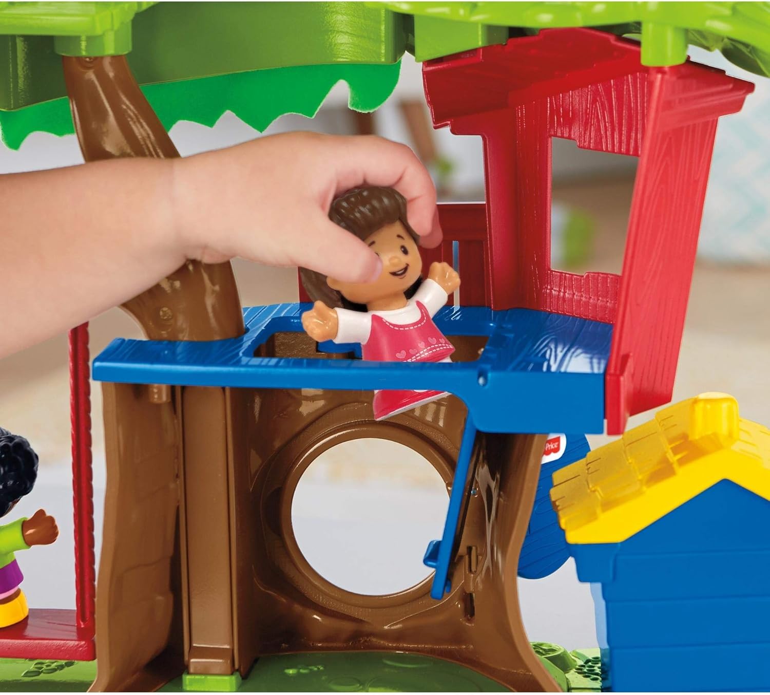 little people swing and share treehouse