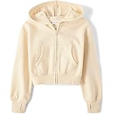 The Children's Place girls Long Sleeve Hooded Fleece Full Zip Up
