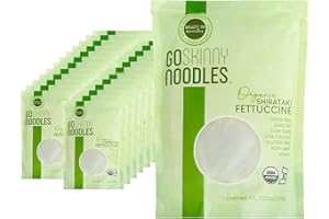 GoSkinny Noodles Fettuccine (24 Pack), Organic Shirataki & Konjac, Low Carb, Low Calorie, Gluten Free, Vegan, Keto, Paleo, Ready in Minutes, Skinny Noodles, 7.05 oz