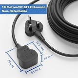 TISDLIP Long 10M Extension Lead 13A UK Plug 250V Fused Black Cable view 5
