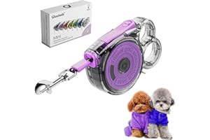 Gluckelk 10ft Retractable Dog Leash for Small Dogs, Puppies, and Cats, 360° Tangle-Free, One-Handed Brake, Applicable to Pets of Small Size