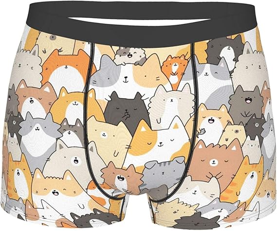 Amazon Co Jp 友永ty メンズボクサーレギンス 男性ストレッチボクサーブリーフ パンティー 下着 肌着 ショーツ ボクサーパンツ たくさん 種類 ねこ 立体 吸湿 速乾 快適 通気 服 ファッション小物