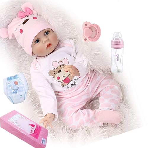 Reborn Baby Dolls Girl Realistic Soft Silicone Vinyl Dolls 22