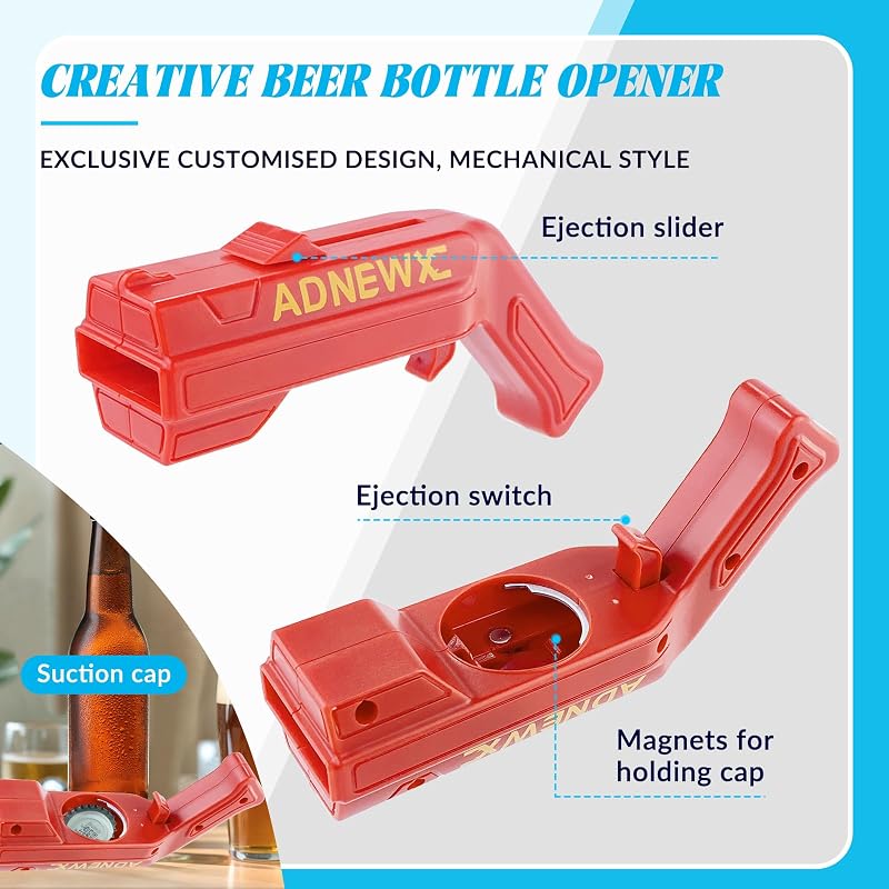 Flaschenöffner Pistole, ​​Cap Gun Bieröffner Tool für Bar Party 2Stk