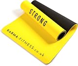 Karma Fitness Large Exercise Mat 183x80x10mm TPE Yellow Carry Bag view 6