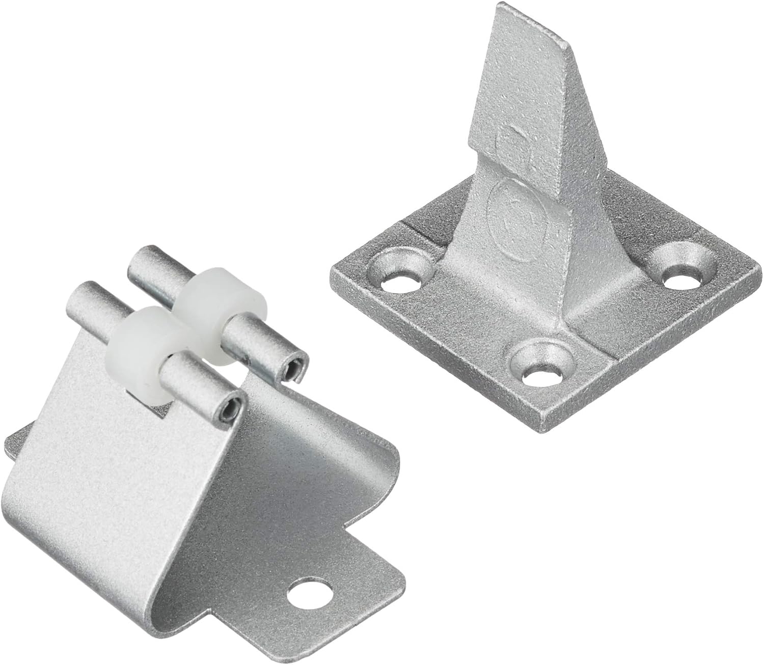 KWS Door Holder with Pen Holder, Distance from Wall 45 mm Aluminium Anodised Silver, 1 Piece, 106402, Silber
