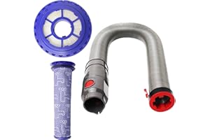 MMXIANG DC41 Replacement Hose and DC41 Filter Replacement Compatible with Dy.son DC41, DC65, DC66, UP13, UP20 Animal, Multi Floor and Ball Vacuum, Vacuum Cleaner Hose (60cm to 350cm Long）, Gray