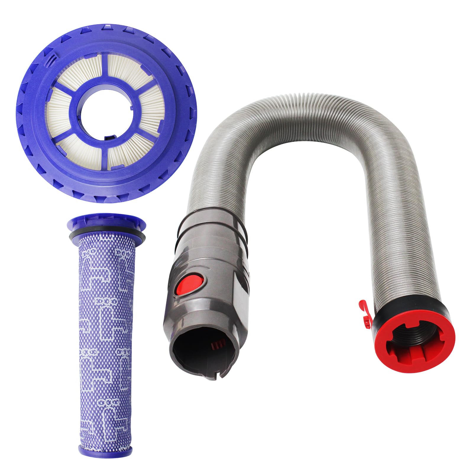 Photo 1 of MMXIANG DC41 Replacement Hose and DC41 Filter Replacement Compatible with Dy.son DC41, DC65, DC66, UP13, UP20 Animal, Multi Floor and Ball Vacuum, Vacuum Cleaner Hose (60cm to 350cm Long?, Gray