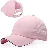 Little Girls Reflective Baseball Cap Criss Cross Ponytail Hat Kids Quick Dry Mesh Summer Sports Hat for Toddler Ages 3-8