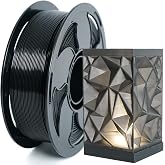 Clear Black PLA 1.75mm 1kg Spool 3D Printing Filaments Transparent Fit FDM | Beginner friendly Premium translucent Black PLA Basic Low warping No tangle 1kg spool 2.2lbs for Bambu Prusa