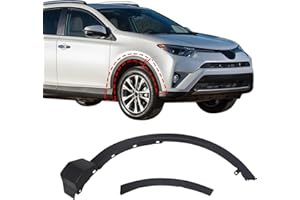 SEKESEAUTO SecosAutoparts 2pcs Front Right Side Wheel Fender Trim Molding Compatible with Toyota Rav4 2013-2018 2.5L l4 Replace# 75601-0R060 52112-0R060 7560142100 TO1291113