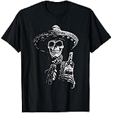 Vintage Skeleton Tequila Mexico Dia De Los Muertos Mexican T-Shirt