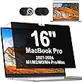 Privacy Screen MacBook Pro 16 Inch 2021-2024 (M1-M2-M3-M4,), Magnetic Removable Anti Blue Light Glare Filter Privacy Screen Protector