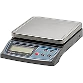 Winco 6 1/2" Clear Digital Portion Scale | Precision weighing up to 22 lb, Backlit lcd display, Field calibration, Dual power options