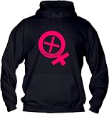 Felpa Donna con Cappuccio Basic Top qualità Top vestibilità - Dyb - Divertente Humor Made in Italy (Bianco, S