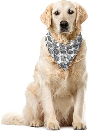 black and white dog bandana