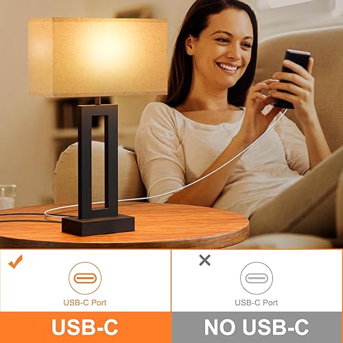 Amazon Bedroom Table Lamps With Usb Ports Crystal USB Bedside Lamp - Main Image