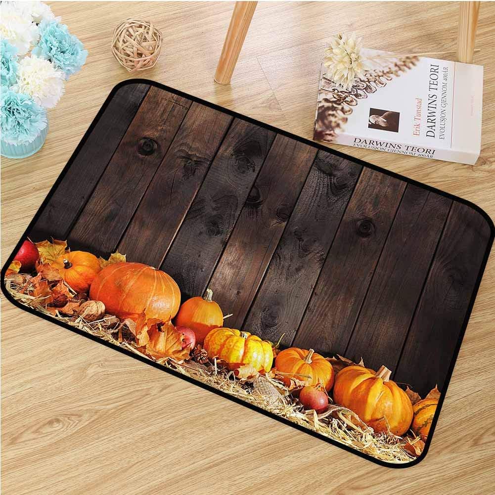 TBRfine Pumpkin, Bath Mat, Wooden Boards Thanksgiving, Customize Door Mats for Home