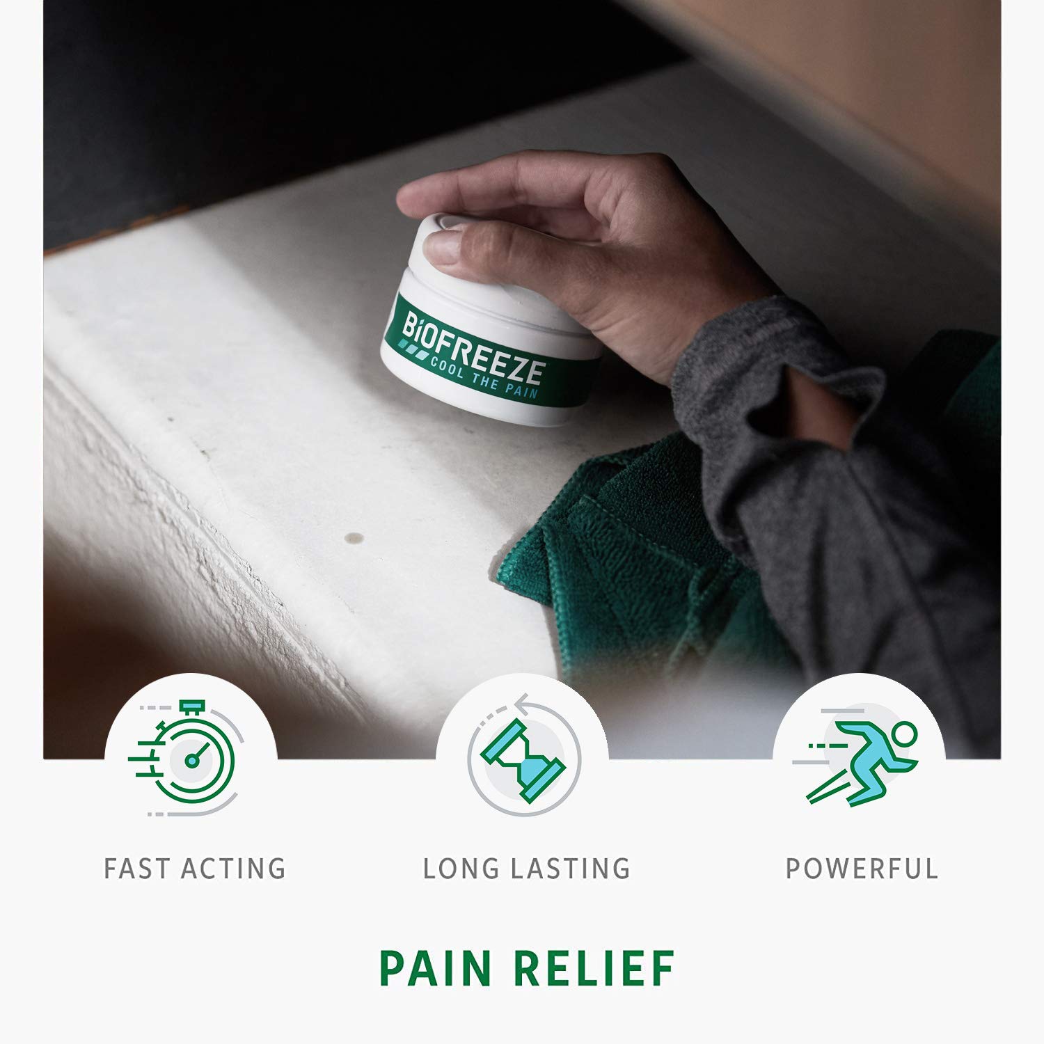 Biofreeze Arthritis Pain Relief Cream, Fast Acting, Long Lasting, & Powerful Topical Pain Reliever, 3 oz. Jar: Industrial & Scientific