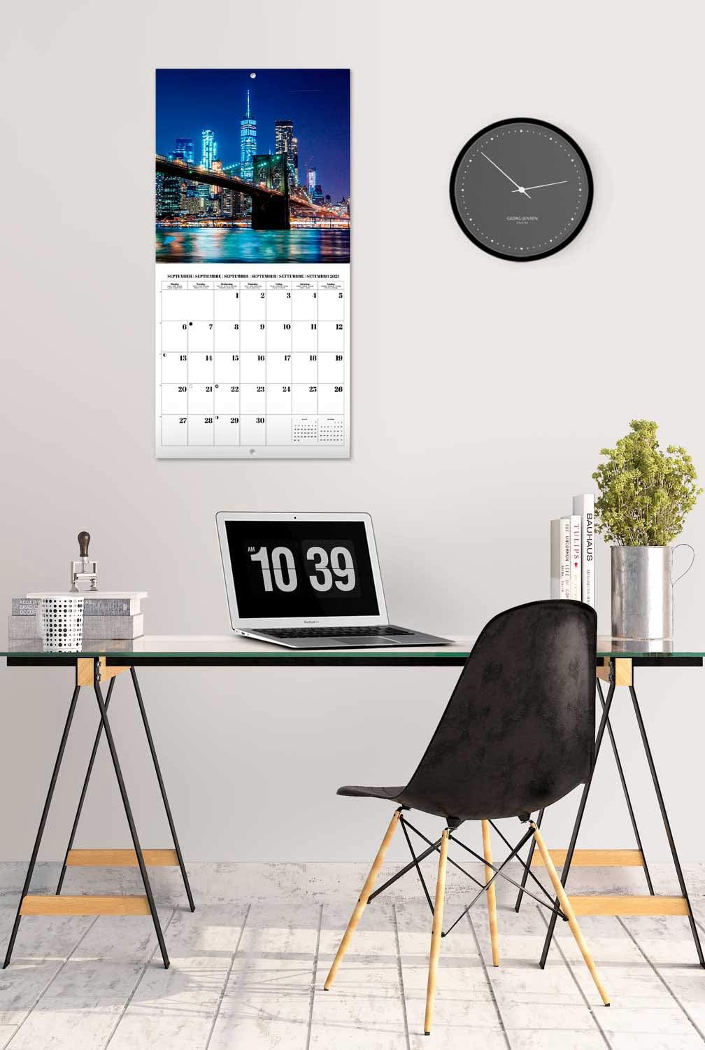 New York 2021 Wall Calendar 11.8 x 11.8 inches (16 Months) Family Planner Calendar 2021, Full Colour NY - Image 5