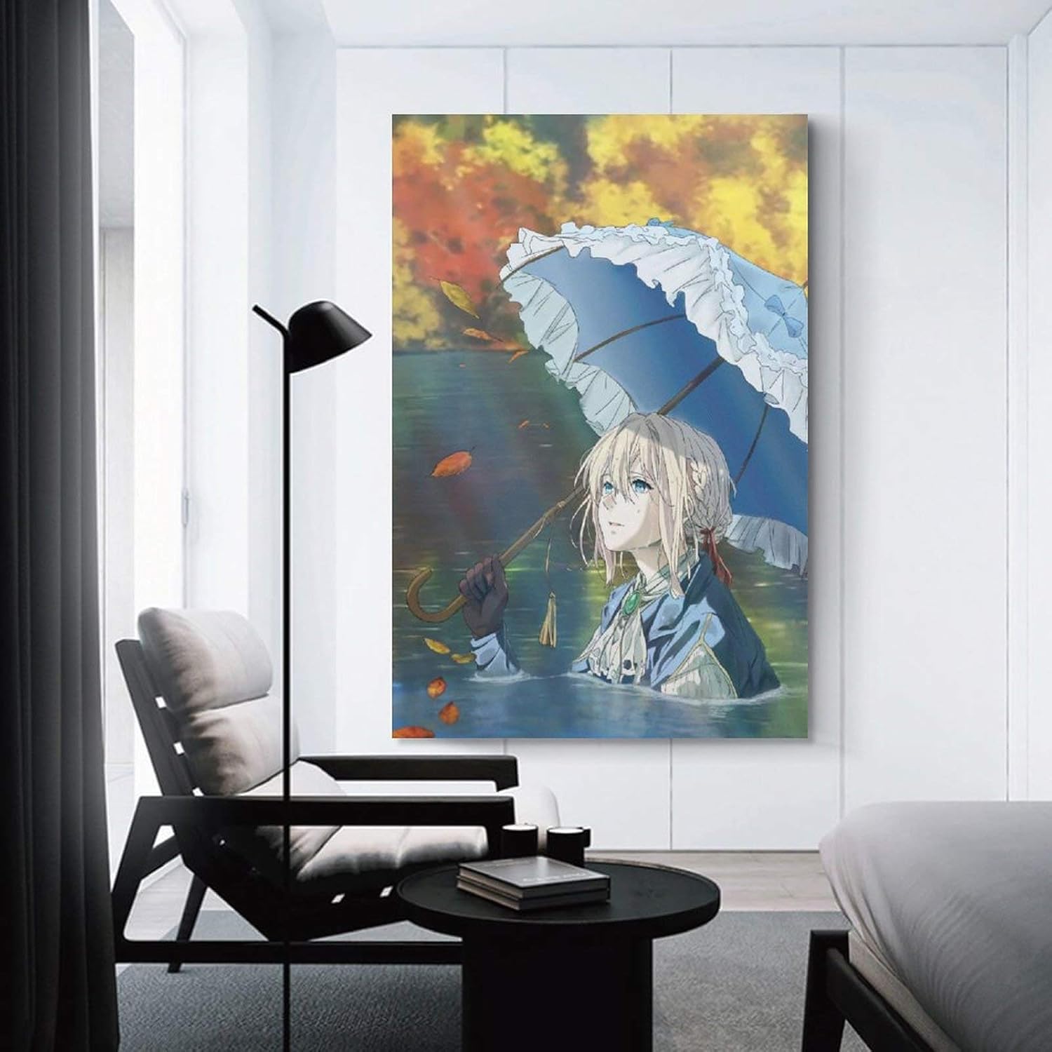 Amazon ヴァイオレットエヴァーガーデン イラスト 壁画 ズックの掛け絵 キャンバス絵画 壁絵 ホームオフィスリビングルーム モダン 玄関 部屋飾 18 12inch 45 30cm ウォールステッカー オンライン通販