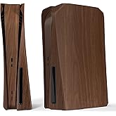 eXtremeRate eXcover Wood Grain Top Bottom Cover Compatible with ps5 Console Disc Edition, Replacement Faceplate Backplate Shell Skin Compatible with ps5 Disc Version Console