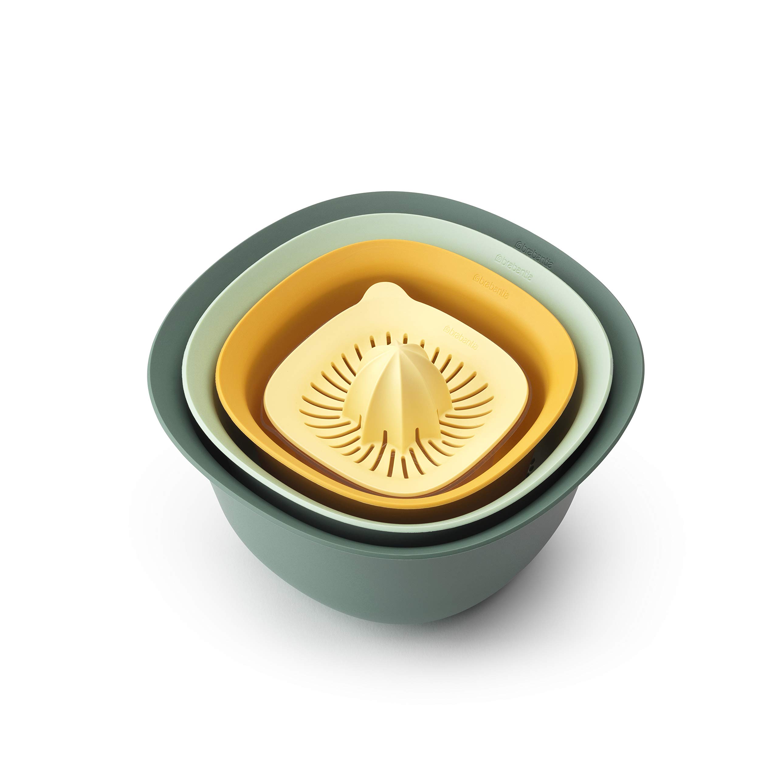 Brabantia Kitchen Bowl Set of 4 with Colander & Juicer