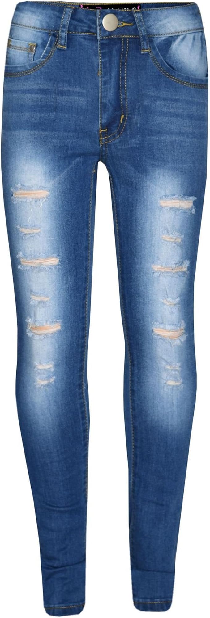 A2z 4 Kids A2z 4 Kids Kinder Madchen Dunn Jeans Designer Denim Zerrissen Girls Jeans M617 Mid Blue 6 7 Leggings Amazon De Bekleidung