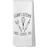 Mcehtle Gram's Kitchen Towels, Grandma Gifts, Gift for Gram, Grandma Gifts from Grandchildren Granddaughter Grandson, Grandma, Hand Towel Tea Dish Towels 16x24 Inch